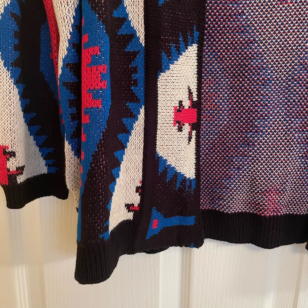 NWT Material Girl Open Knit Aztec Printed Sweater - Picture 4 of 13